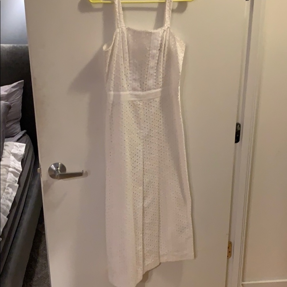 White wide legged jumpsuit